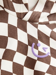 Brown/Cream Checkerboard Hoodie (3mths-7yrs) - Image 6 of 6