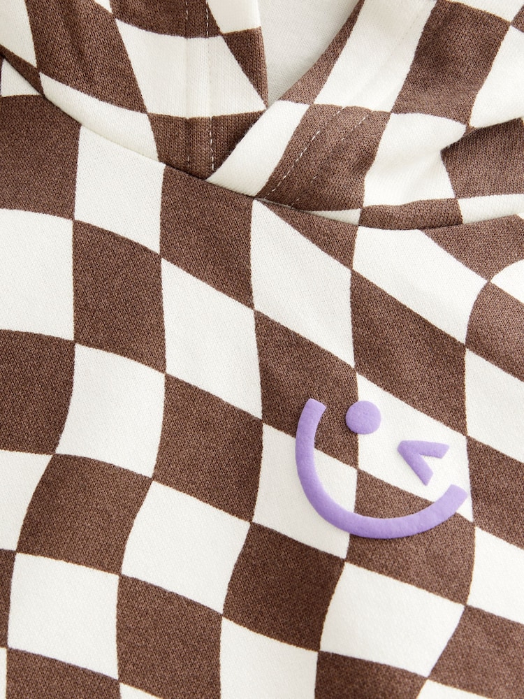 Brown/Cream Checkerboard Hoodie (3mths-7yrs) - Image 6 of 6