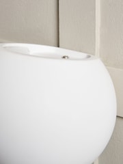 BHS White Martos Round Up Down Paintable Plaster Wall Light - Image 3 of 5