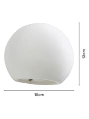 BHS White Martos Round Up Down Paintable Plaster Wall Light - Image 4 of 5