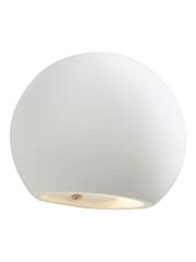 BHS White Martos Round Up Down Paintable Plaster Wall Light - Image 5 of 5