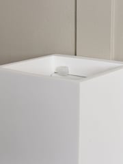 BHS White Montilla Up Down Paintable Plaster Wall Light - Image 3 of 5