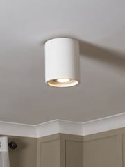 BHS White Cadiz Paintable Plaster Downlight - Image 1 of 5