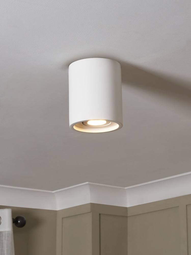 BHS White Cadiz Paintable Plaster Downlight - Image 1 of 5