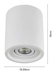 BHS White Cadiz Paintable Plaster Downlight - Image 4 of 5