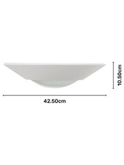 BHS White Telde Paintable Plaster Wall Uplight with Glass - Image 4 of 5