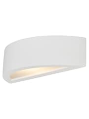 BHS White Baza Up Down Paintable Plaster Wall Light - Image 5 of 6