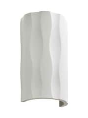 BHS White Toledo LED Up Down Paintable Plaster Wall Light - Image 2 of 3