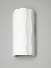 BHS White Toledo Up Down Paintable Plaster Wall Light - Image 5 of 6
