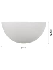 BHS White Mao Paintable Plaster Wall Qtr Uplighter - Image 4 of 6
