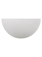 BHS White Mao Paintable Plaster Wall Qtr Uplighter - Image 6 of 6