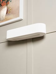BHS White Getxo Paintable Plaster Wall Uplighter - Image 2 of 7