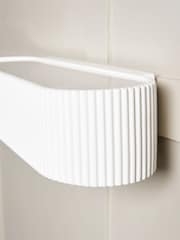 BHS White Getxo Paintable Plaster Wall Uplighter - Image 3 of 7