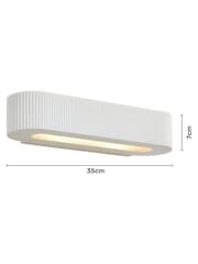 BHS White Getxo Paintable Plaster Wall Uplighter - Image 4 of 7