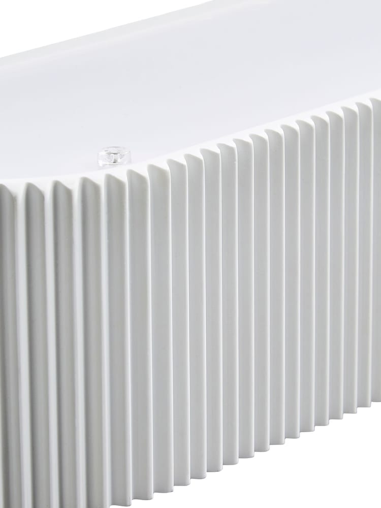 BHS White Getxo Paintable Plaster Wall Uplighter - Image 7 of 7