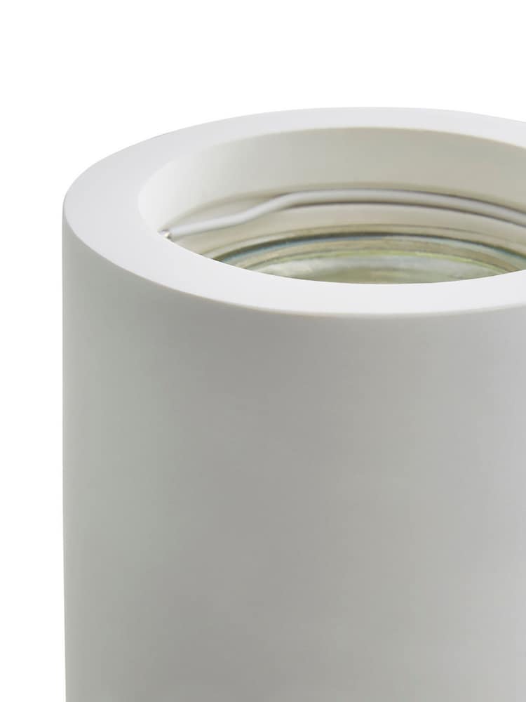 BHS White Carmona Up Down Paintable Plaster Wall Light - Image 3 of 3