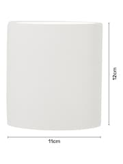 BHS White Osuna Round Up Down Paintable Plaster Wall Light - Image 4 of 7