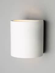 BHS White Osuna Round Up Down Paintable Plaster Wall Light - Image 5 of 7
