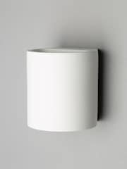 BHS White Osuna Round Up Down Paintable Plaster Wall Light - Image 6 of 7