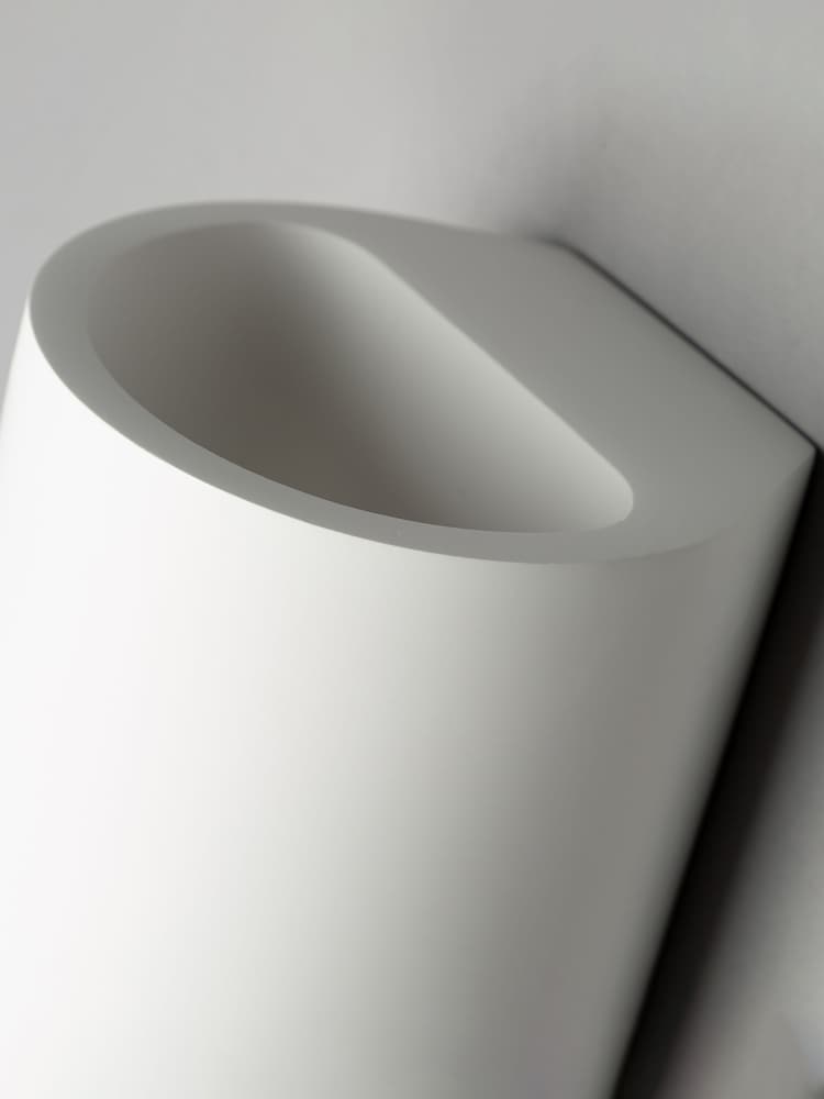 BHS White Osuna Round Up Down Paintable Plaster Wall Light - Image 7 of 7