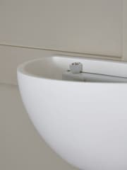 BHS White Rhonda Paintable Plaster Wall Uplighter - Image 3 of 6