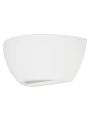 BHS White Rhonda Paintable Plaster Wall Uplighter - Image 5 of 6