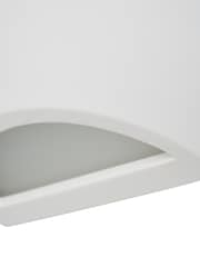 BHS White Rhonda Paintable Plaster Wall Uplighter - Image 6 of 6