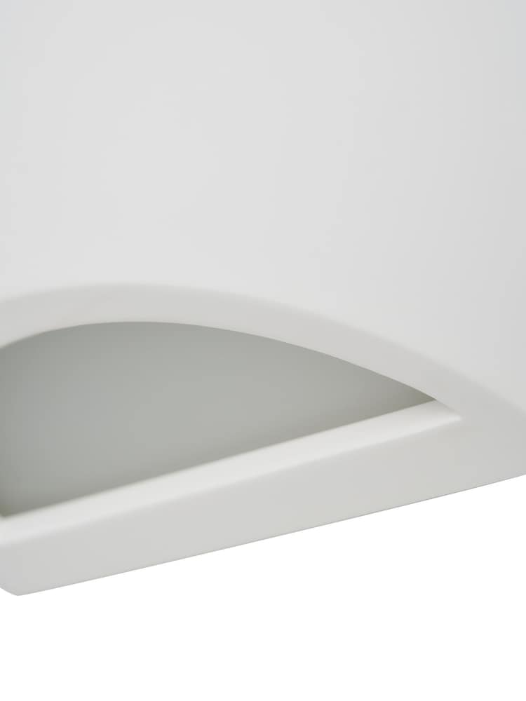 BHS White Rhonda Paintable Plaster Wall Uplighter - Image 6 of 6