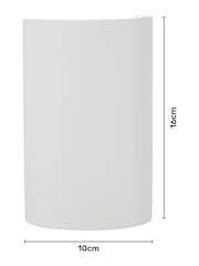 BHS White Martos Up Down Paintable Plaster Wall Light - Image 4 of 7