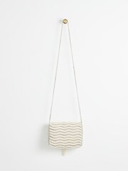 Oliver Bonas Cream Myleah Beaded Pearl Clutch Bag - Image 2 of 6