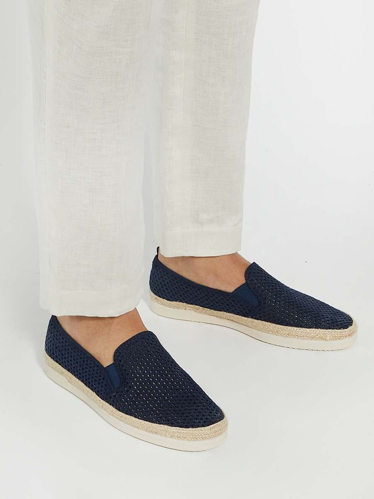 Dune London Blue Fisher Mesh Espadrilles Shoes - Image 6 of 7
