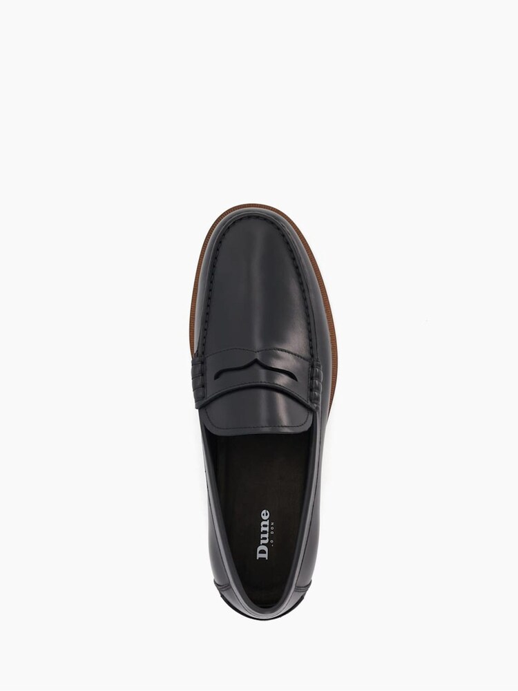 Dune London Black Chrome Samson Penny Loafers - Image 6 of 6