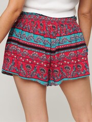 Superdry Pink Smocked Beach Shorts - Image 2 of 5