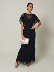 Phase Eight Blue Noelle Tapework Maxi Dress - Image 1 of 6