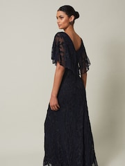 Phase Eight Blue Noelle Tapework Maxi Dress - Image 2 of 6