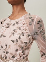 Phase Eight Pink Florence Beaded Maxi Dress - Image 5 of 6