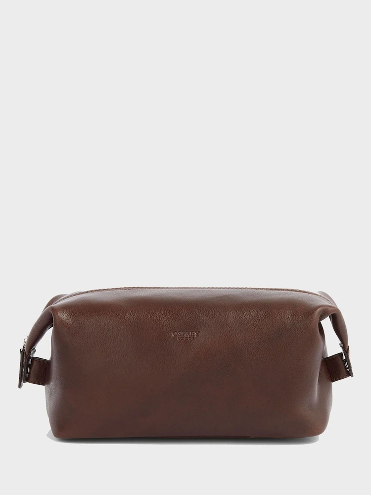 Marrón - Neceser de cuero The Toby de OSPREY LONDON - Imagen 1 de 4