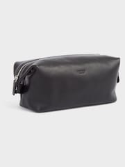 OSPREY LONDON Black The Toby Leather Wash Bag - Image 3 of 4