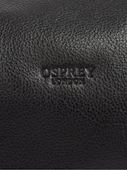 OSPREY LONDON Black The Toby Leather Wash Bag - Image 4 of 4