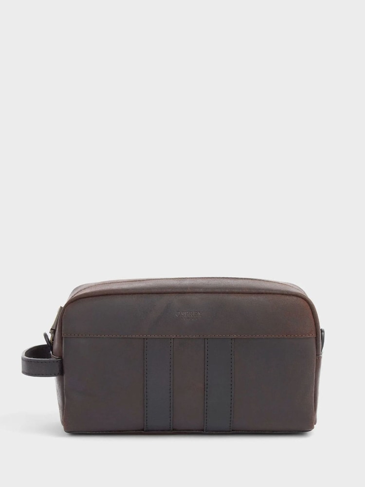 Neceser negro de piel The Jenson de OSPREY LONDON - Imagen 1 de 3