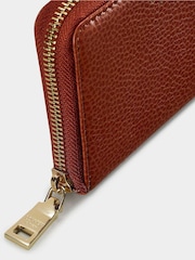 OSPREY LONDON Red The Collier Leather Zip-Round Purse - Image 2 of 3