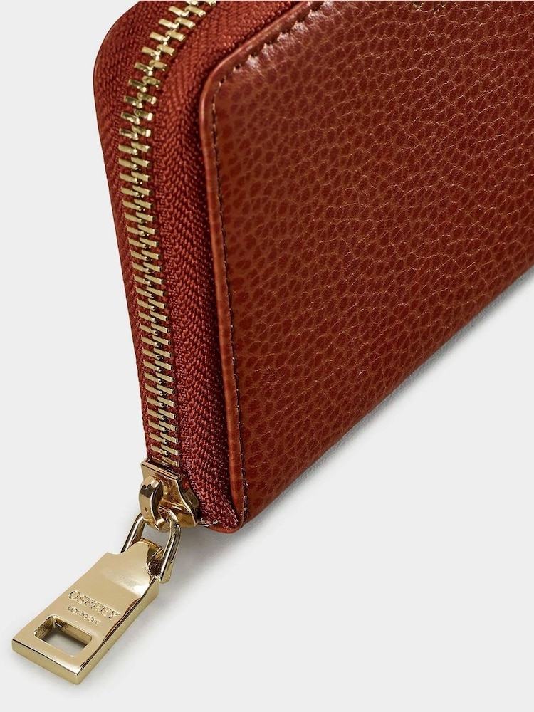 OSPREY LONDON Red The Collier Leather Zip-Round Purse - Image 2 of 3