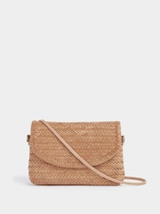 OSPREY LONDON The Joss Woven Natural Leather Cross-Body Clutch - Image 1 of 4