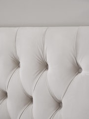 Opulent Velvet Natural Oyster Parisian Upholstered Headboard - Image 3 of 6