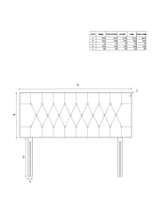 Opulent Velvet Natural Oyster Parisian Upholstered Headboard - Image 5 of 6