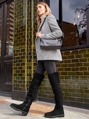Black Forever Comfort® Over The Knee Suede Boots - Image 1 of 9