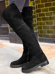 Black Forever Comfort® Over The Knee Suede Boots - Image 2 of 9