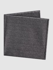 Reiss Grey Melange Pelagie Cotton Reversible Pocket Square - Image 4 of 6