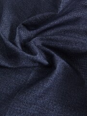 Reiss Airforce Blue Pelagie Cotton Reversible Pocket Square - Image 5 of 6