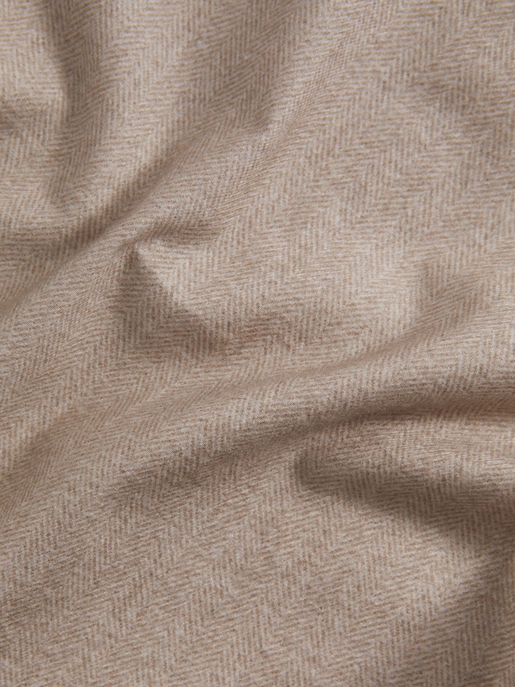 Reiss Oatmeal Melange Pelagie Cotton Reversible Pocket Square - Image 5 of 6